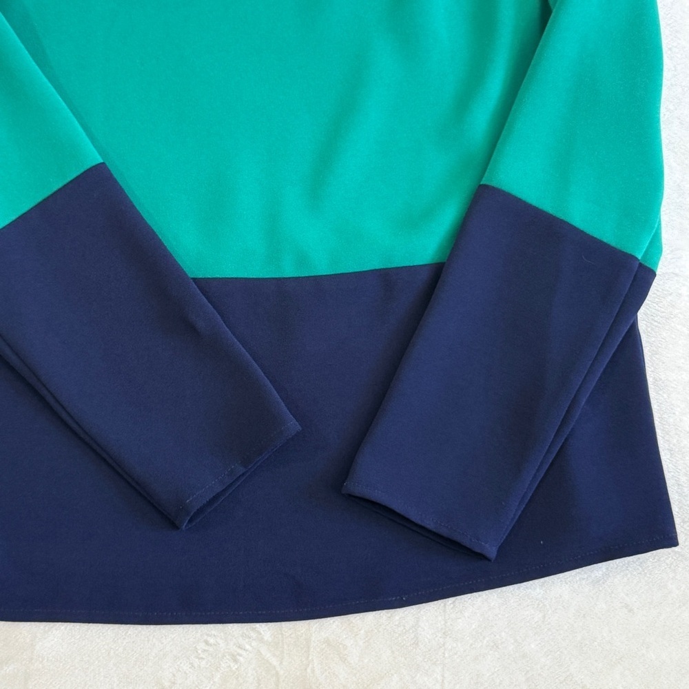 Cremiux Colorblock V-Neck Blouse XS - Picture 4 of 8